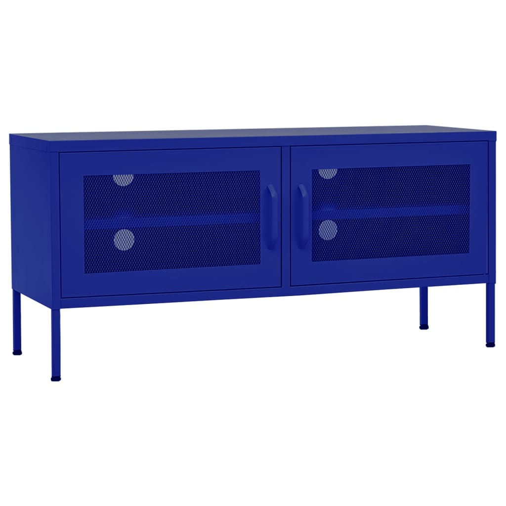 tengerészkék acél TV-szekrény 105 x 35 x 50 cm (336235)
