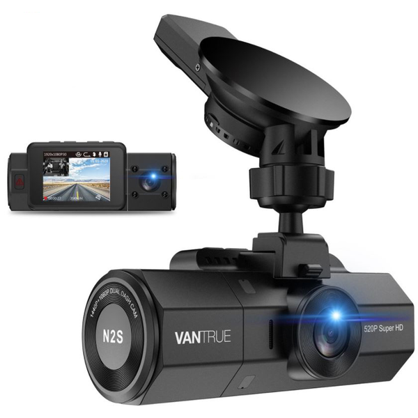 Автомобилна камера VanTrue N2S Dual, Dual-Channel, 4K, Dual 1440P, GPS, Черна