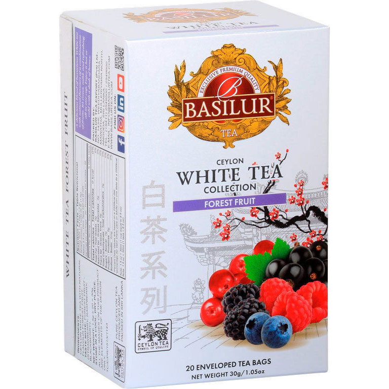 BASILUR White Tea Forest Fruit, csomagolt, 20×1,5 g (4792252944916)