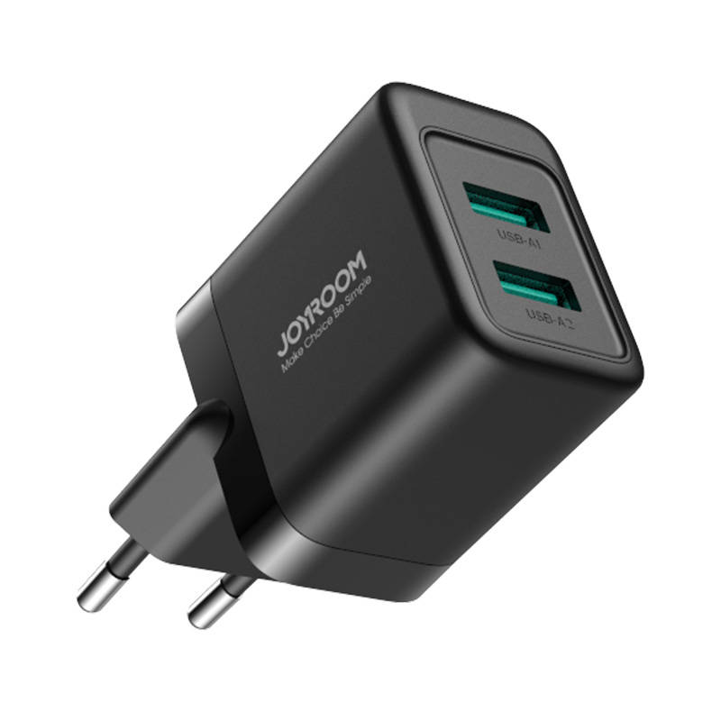 JOYROOM JR-TCN01 hálózati töltő 2xUSB-A fekete (JR-TCN01)