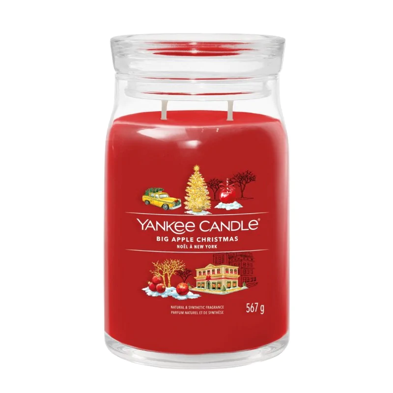 Yankee Candle Signature Big Apple karácsonyi Illatgyertya 567g - Piros (1759287E)