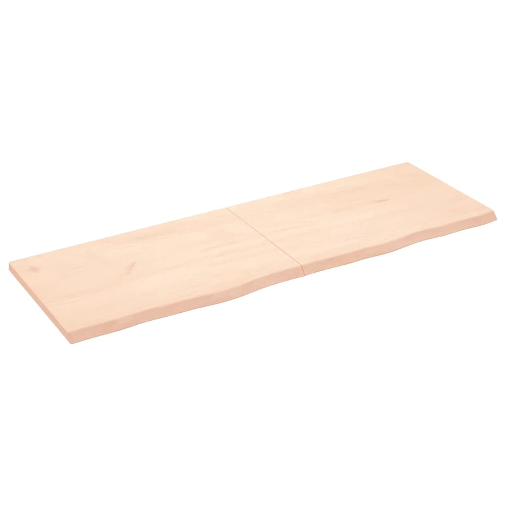 kezeletlen tömör tölgyfa fali polc 180x60x(2-4) cm (363602)
