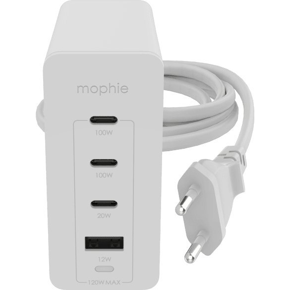 mophie 409909309 mobiltelefon töltő Laptop, Okostelefon, Táblagép Fehér Váltakozó áram Gyorstöltés Beltéri (MPH056)