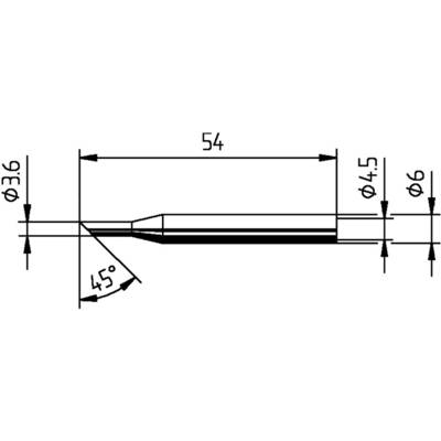 Ersa 0162LD Forrasztóhegy Ferdén levágott Hegy méret 3.60 mm Tartalom, tartalmi egységek rendelésenként 1 db (0162LD/SB) (0162LD/SB)
