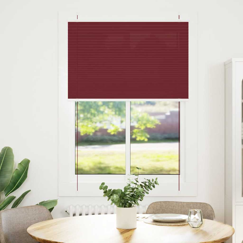 pliszírozott redőny Bordeaux piros 85x150 cm szövetszélesség (4015242)