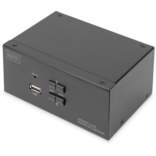 Digitus DS-12862 KVM kapcsoló Fekete