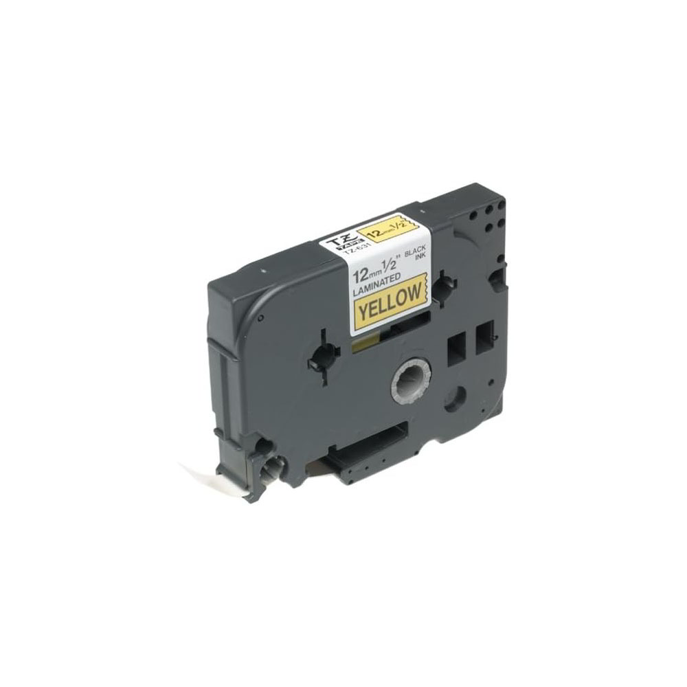 White Box (Brother TZe631) szalag 12mm - Sárga alapon fekete (TZ631FU)