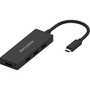 AlzaPower FlatCore USB-C (M) to 4× USB-A 2.0 (F) - fekete