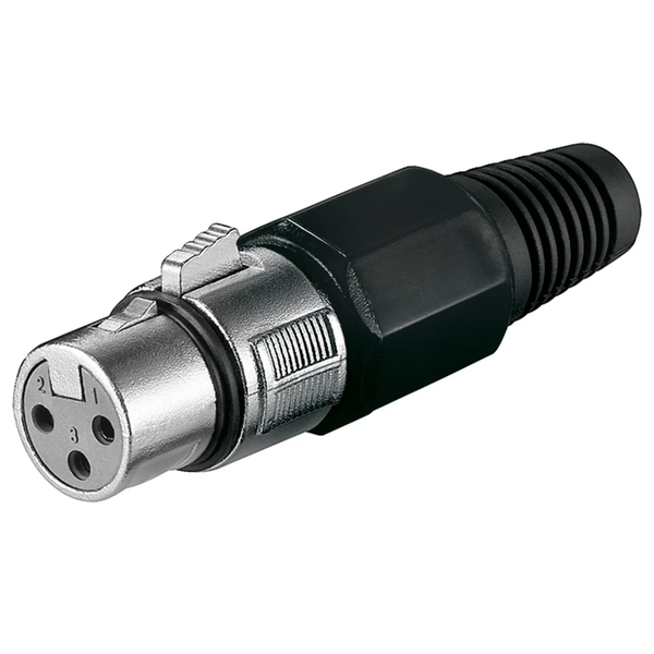 goobay 11755 Mikrofon XLR anya csatlakozó 3Pin - Fekete