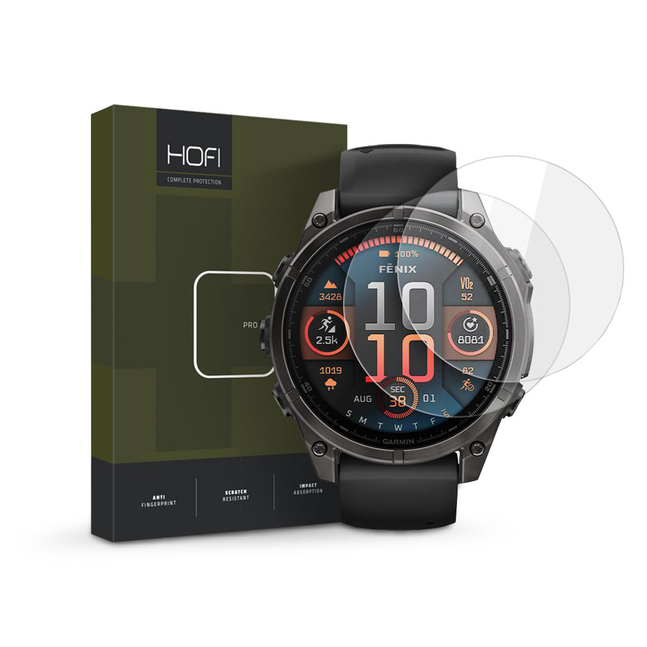 HOFI Glass Pro+ - Garmin Fenix 8 (47 mm) üvegfólia - 2 db/cs - átlátszó (HO370016)