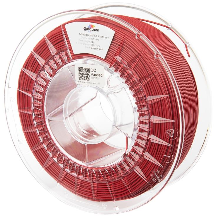 Spectrum 3D nyomtatószál, Premium PLA, 1,75 mm, Dragon Red, 1 kg (80003)