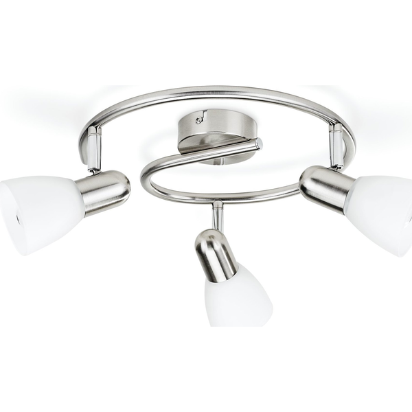 Stropní Svítidlo na omítku Reflektorová lampa 3x E14 Nikl Burlap Philips