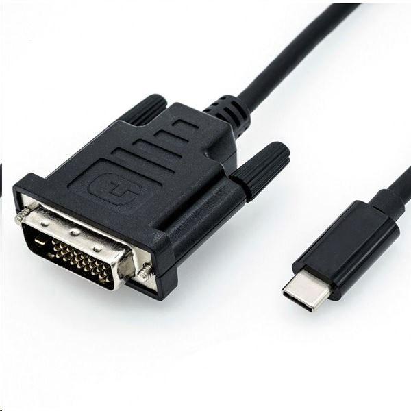 Roline USB C 3.1 - DVI M/M adapter 2m kábellel  (11.04.5831-10) (11.04.5831-10)