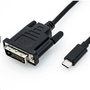 Roline USB C 3.1 - DVI M/M adapter 2m kábellel  (11.04.5831-10) (11.04.5831-10)