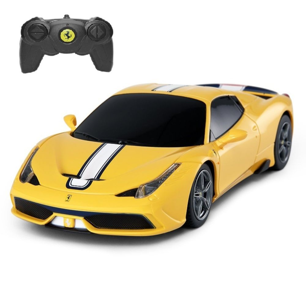 CAR WITH REMOTE CONTROL FERRARI 458 SPECIAL YELLOW WITH SCALE 1 TO 24