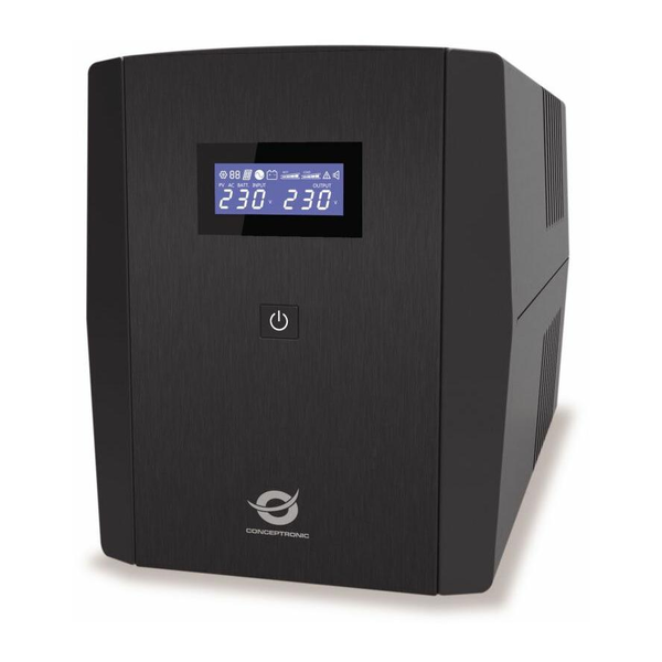 Conceptronic ZEUS08EM UPS-enhed Interaktivt indgangsstik 1,5 kVA 900 W 5 AC stikkontakt(er)