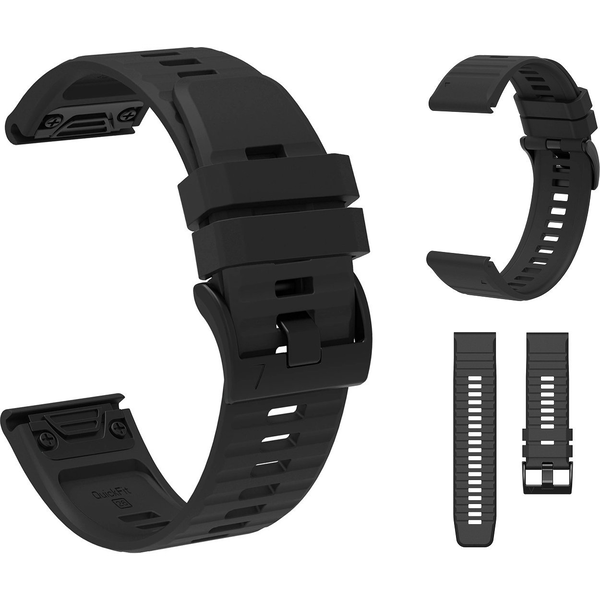 Curea din silicon NoName pentru Garmin Fenix 3/5X/6X/7X Pro, negru