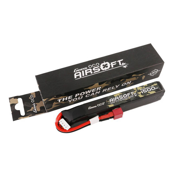 Gens Ace 25C 1500mAh 3S1P 11.1V Airsoft Gun Lipo akkumulátor T PLug csatlakozóval (GEA15003S25D)