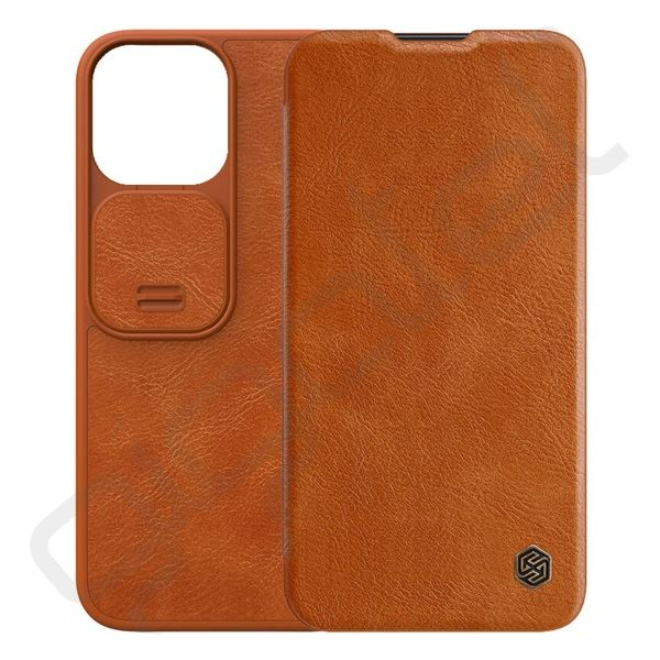 Nillkin Qin Pro Apple iPhone 14 Plus bőr tok álló barna (GP-126196) (GP126196)