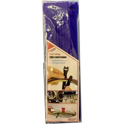 Tépőzáras kábelkötöző, 200 mm x 13 mm, kék, Fastech E1-2-131-B10, 10 db (E1-2-131-B10)