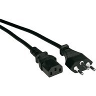 VALUE Netzkabel T12 auf C13 schwarz 1,8m