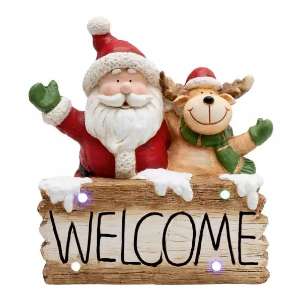 Somogyi KDC 49 kerámia figura Mikulás + rénszarvas (KDC 49)