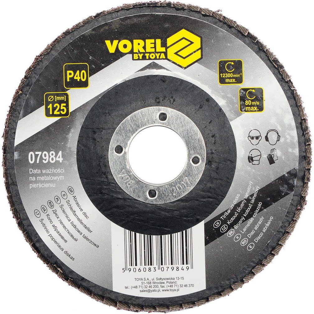 Vorel csiszolókorong 125 mm P60 (5906083079856)