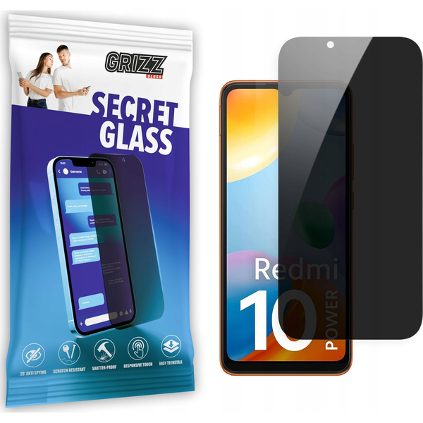  GrizzGlass Szkło prywatyzujące GrizzGlass SecretGlass Xiaomi Redmi 10 Power