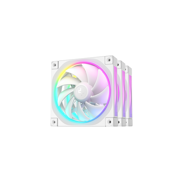 DeepCool FL12 WH-3 in 1 Кутия на компютър Вентилатор 12 см Бяла 3 броя