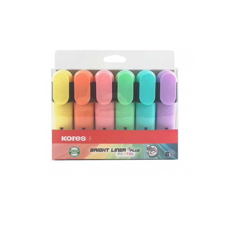 Kores 5 mm Szövegkiemelő készlet - 6 különböző szín (361660)