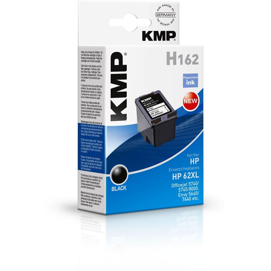 Съвместима мастилена касета KMP за HP 62XL C2P05AE, черна, 600 страници, 12 мл