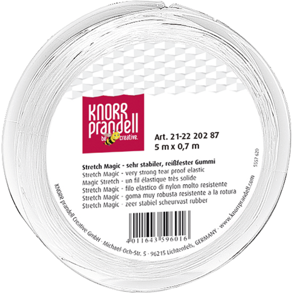 Knorr Prandell 0.7 mm  5 m átlátszó elasztikus gumidamil