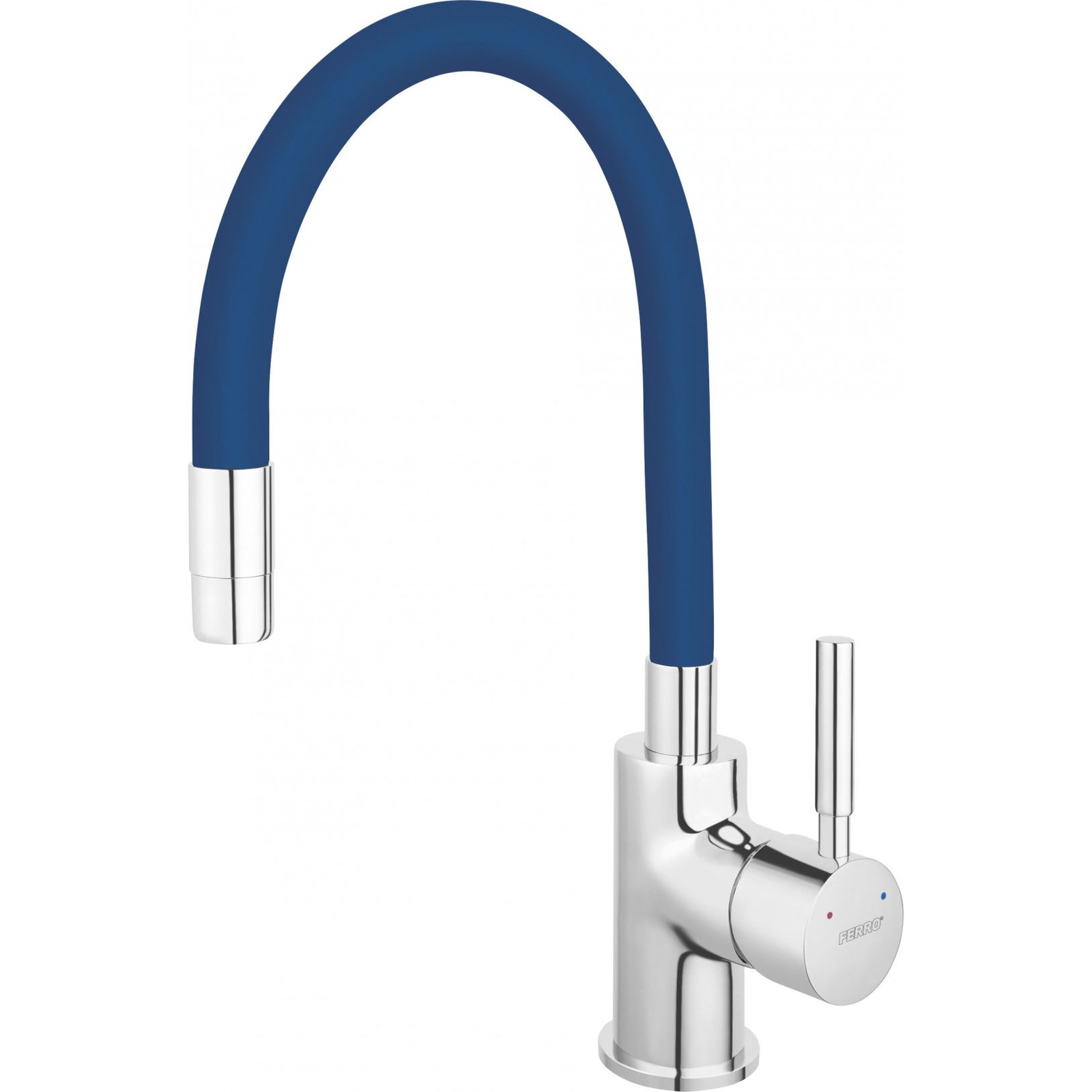 Ferro Zumba BZA4L Csaptelep - Flexibilis Kifolyócsővel, Kék (BZA4L)