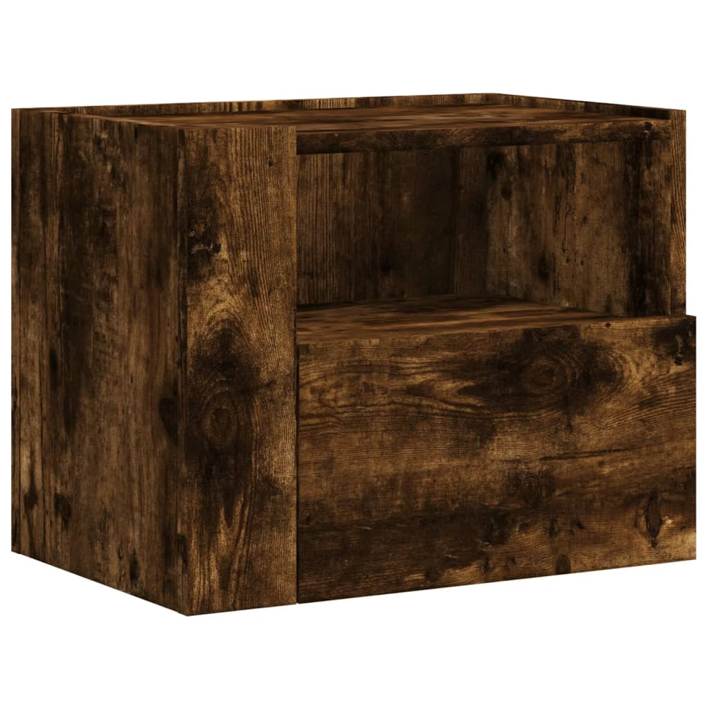 2db füstös tölgy színű fali éjjeliszekrény 45 x 30 x 35 cm (848320)