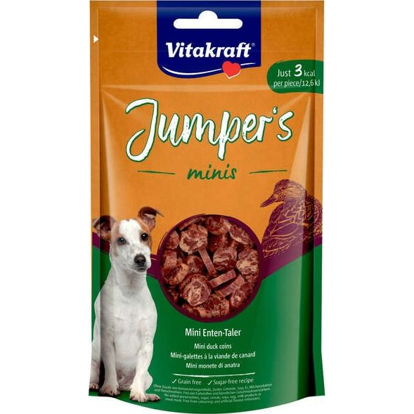 Snacks monedas de pato para perros Jumpers Minis Vitakraft 80 g.