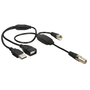 Delock atenna kábel F Jack > F Plug, phantom táp 5 V USB-ről 22cm (13006)
