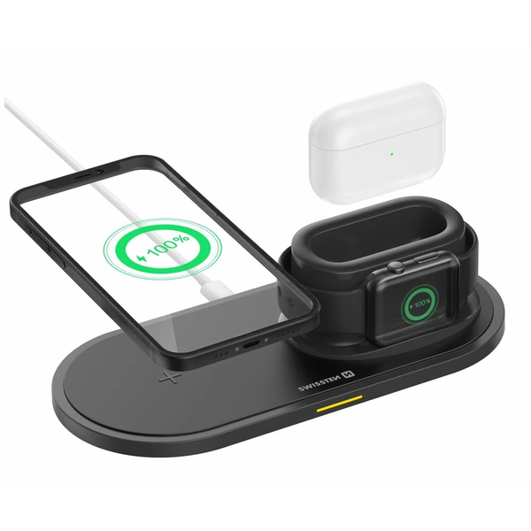 Indukční nabíječka pro iPhone Apple Watch 3v1 15W