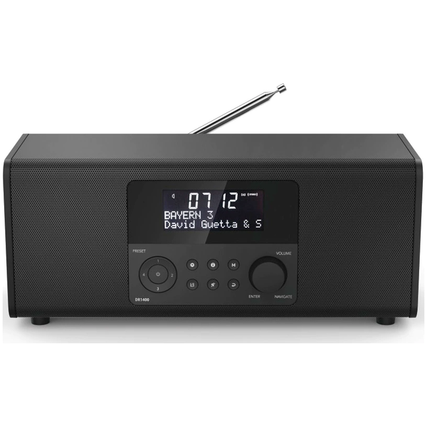 Радио Hama, DR1400, Цифров, FM, DAB/DAB+, Черен