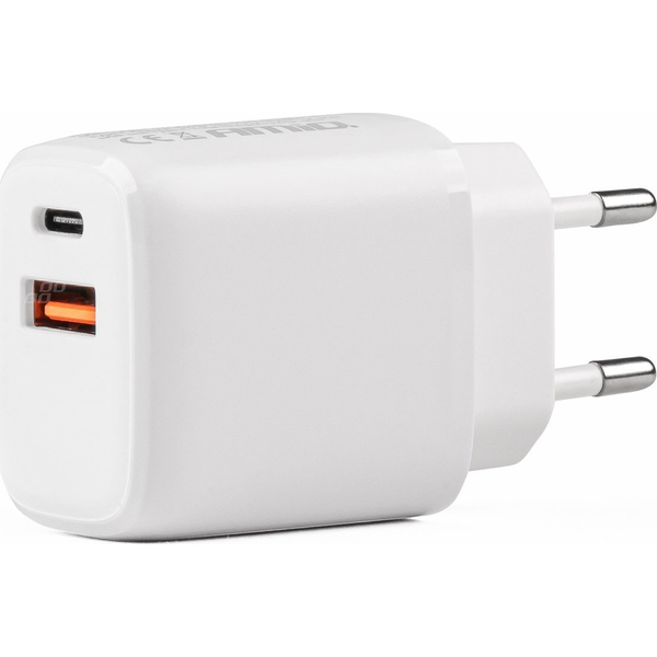Omrežni polnilec USB + USB-C 20W QC 230V