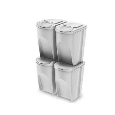 PROSPERPLAST Sortibox 4 × 35 l, hamuszínű (IKWB35S4-427C)