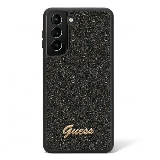 Guess Glitter Script Samsung Galaxy S23 Ultra szilikon tok fekete (GUHCS23LHGGSHK) (GUHCS23LHGGSHK)