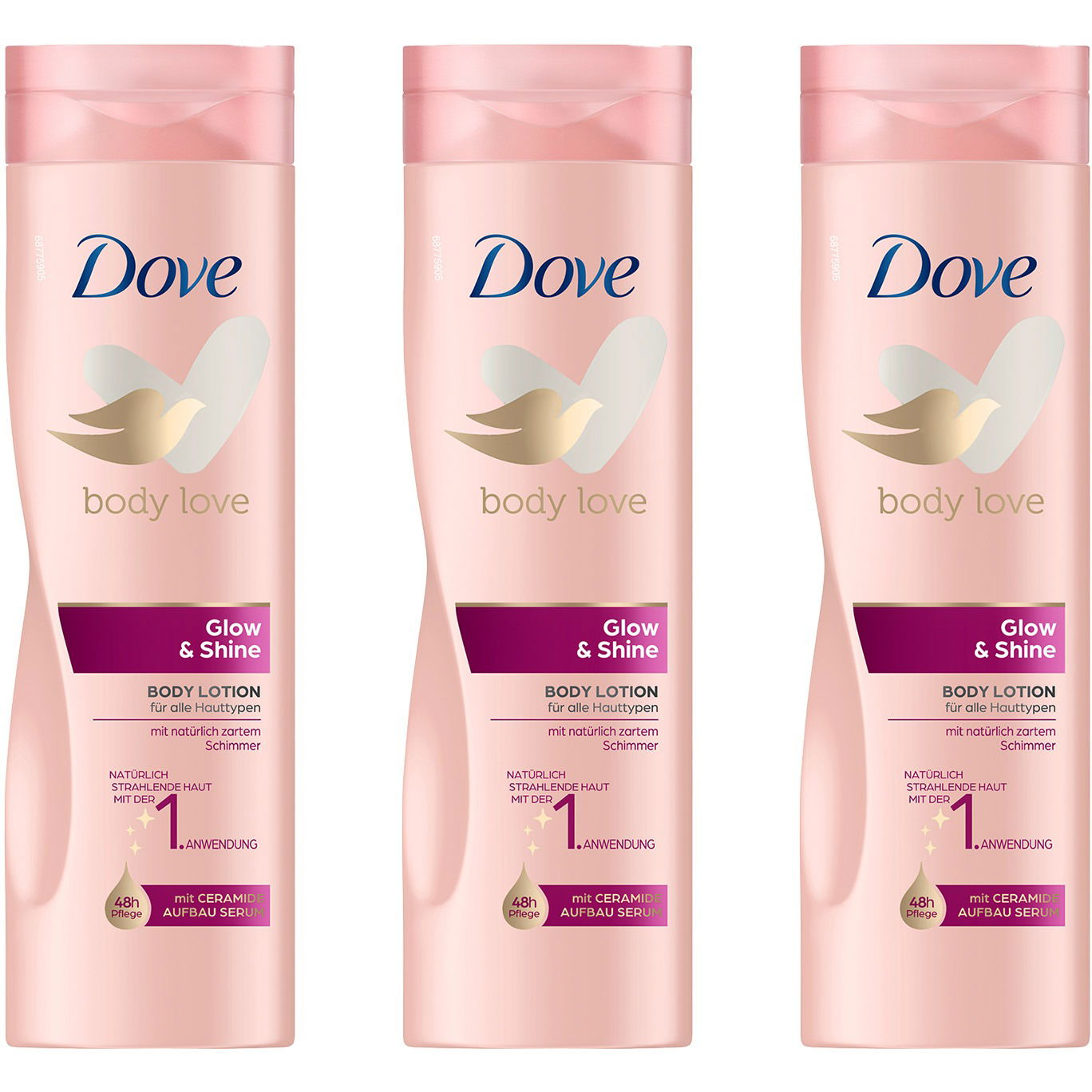 DOVE Triopack Glow &amp; Shine 250 ml (8720182260437x3)