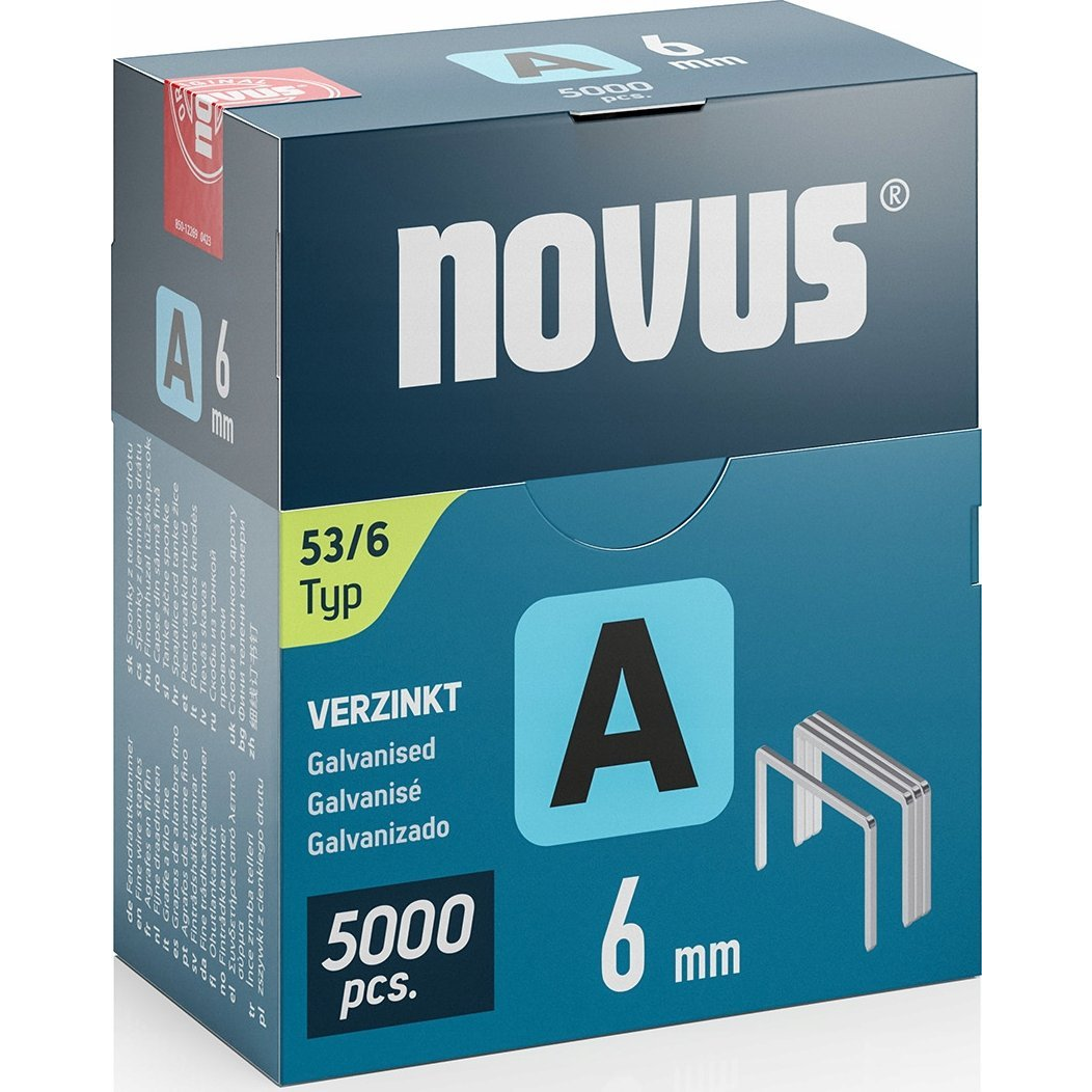 Novus Office 042-0761 Tűzőkapcsok 53-as típus 5000 db Méret (H x Sz x Ma) 6 x 11.3 x 6 mm (NV042-0761)