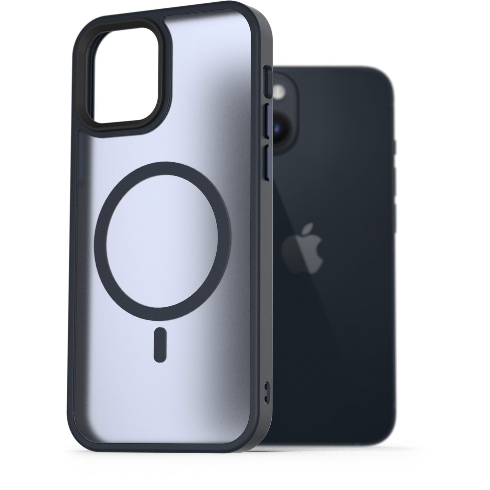 AlzaGuard Matte Case iPhone 14 MagSafe sötétkék tok (AGD-PCMM45L)