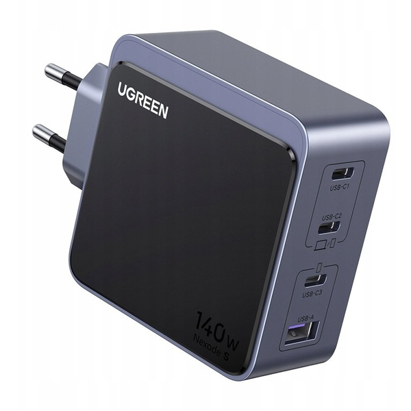 Ugreen Nexode S 140W GaN Nabíječka 3x USB-C USB-A Rychlé Nabíjení Šedá