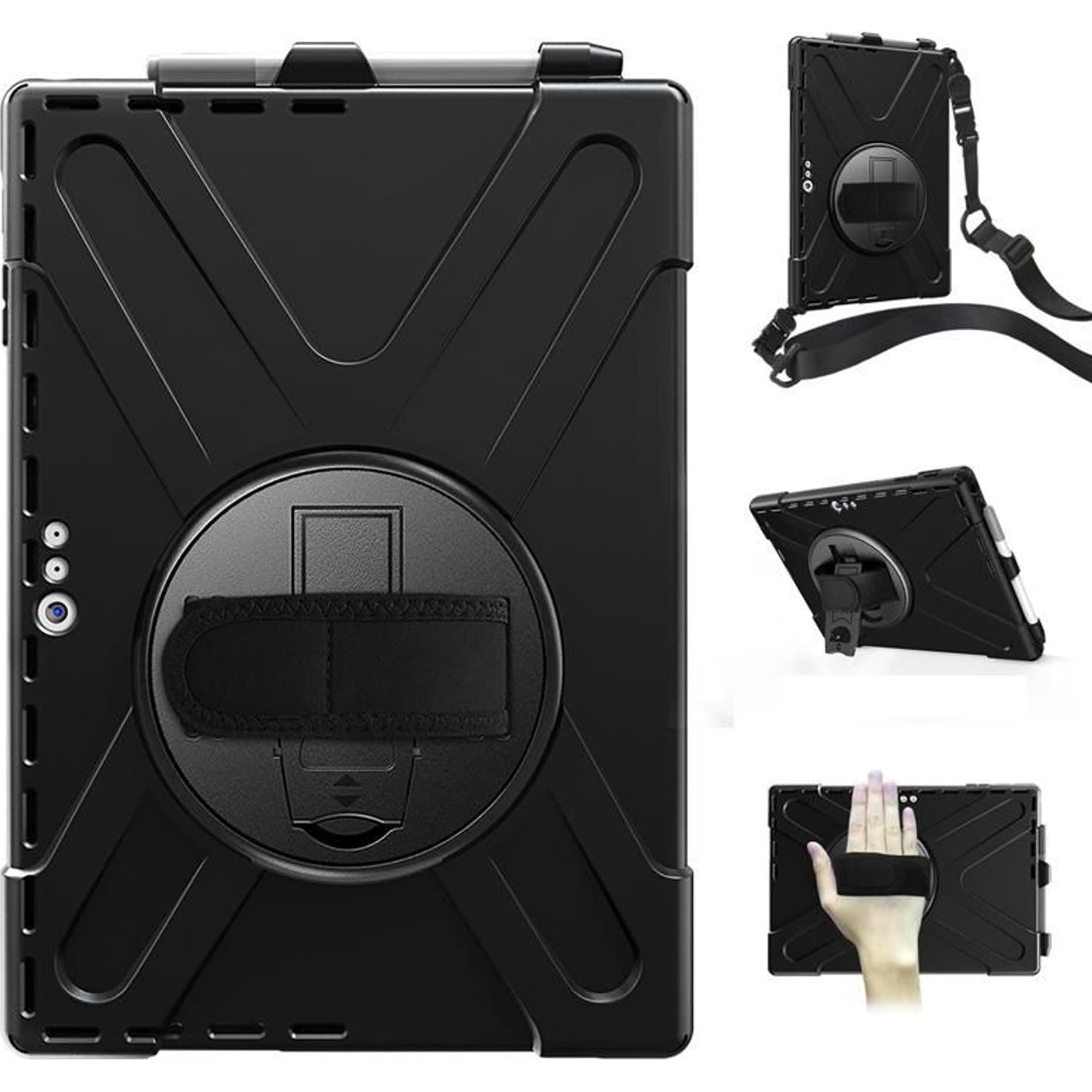 eSTUFF ES683600-BULK táblagép tok 31,2 cm (12.3") Borító Fekete (ES683600-BULK)