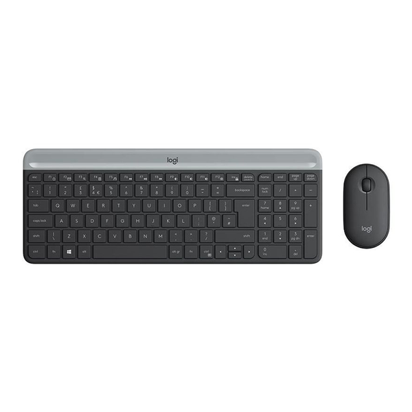 Logitech MK470 tastiera Mouse incluso Ufficio RF Wireless QWERTY Ceco Grafite