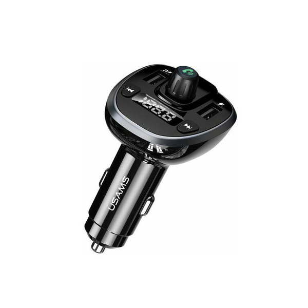 USAMS handsfree sada C21 s FM vysílačem, Bluetooth 5.0, MP3, 2xUSB