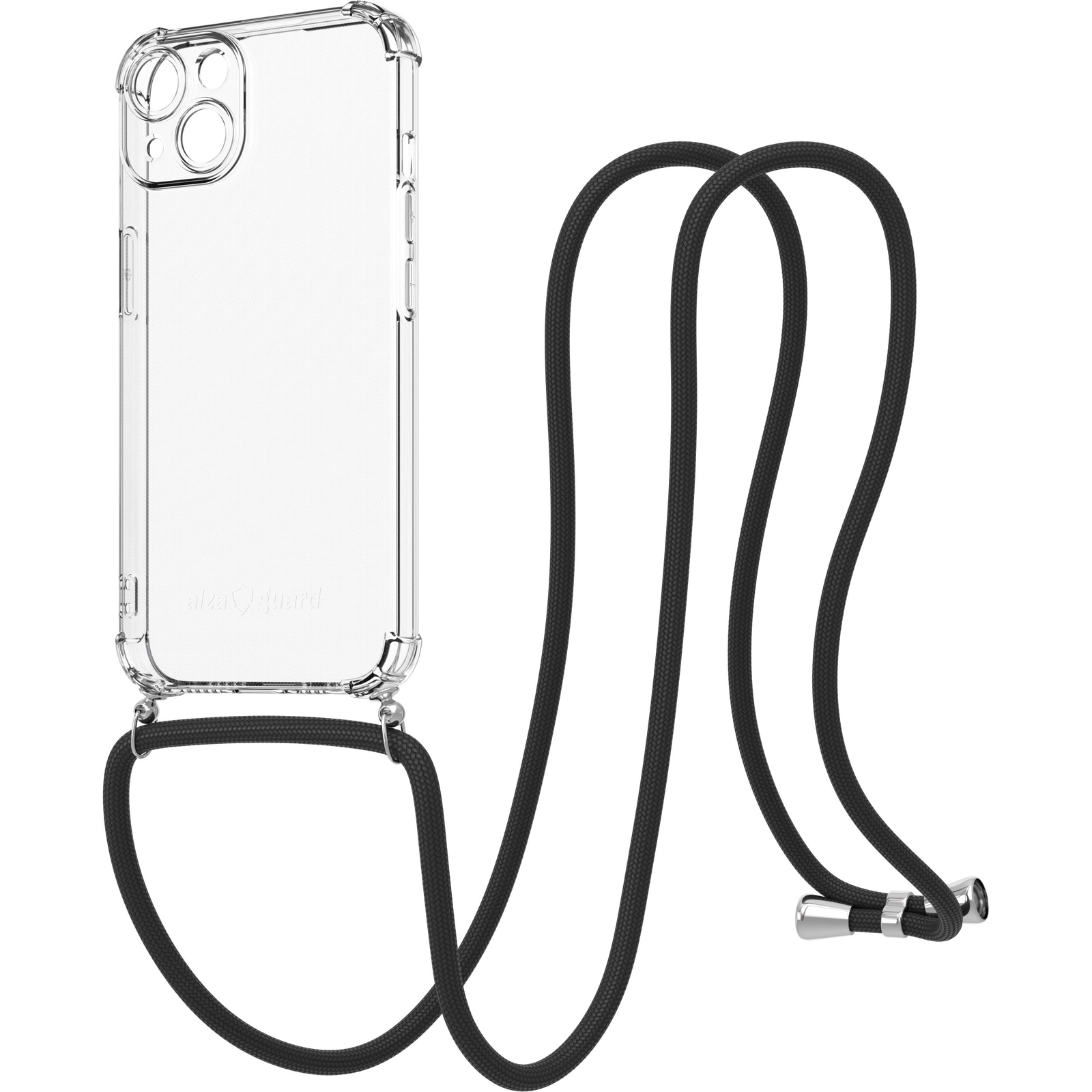 AlzaGuard Luxe Lanyard Case iPhone 14 fekete tok (AGD-PCL005B)
