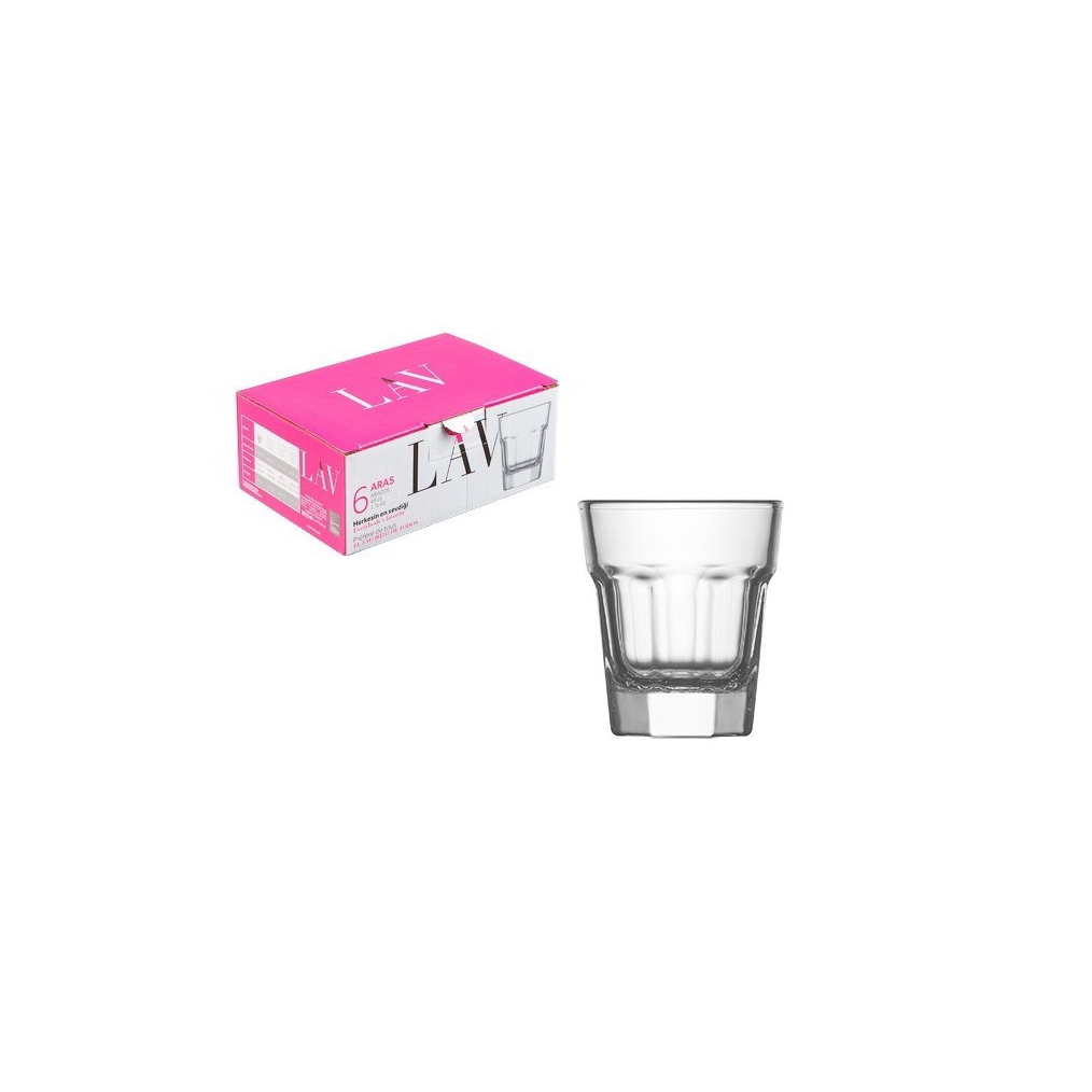 LAV Aras Liqueur 45ml Likőrös üveg pohár szett 6 darabos (LV-ARA209F)